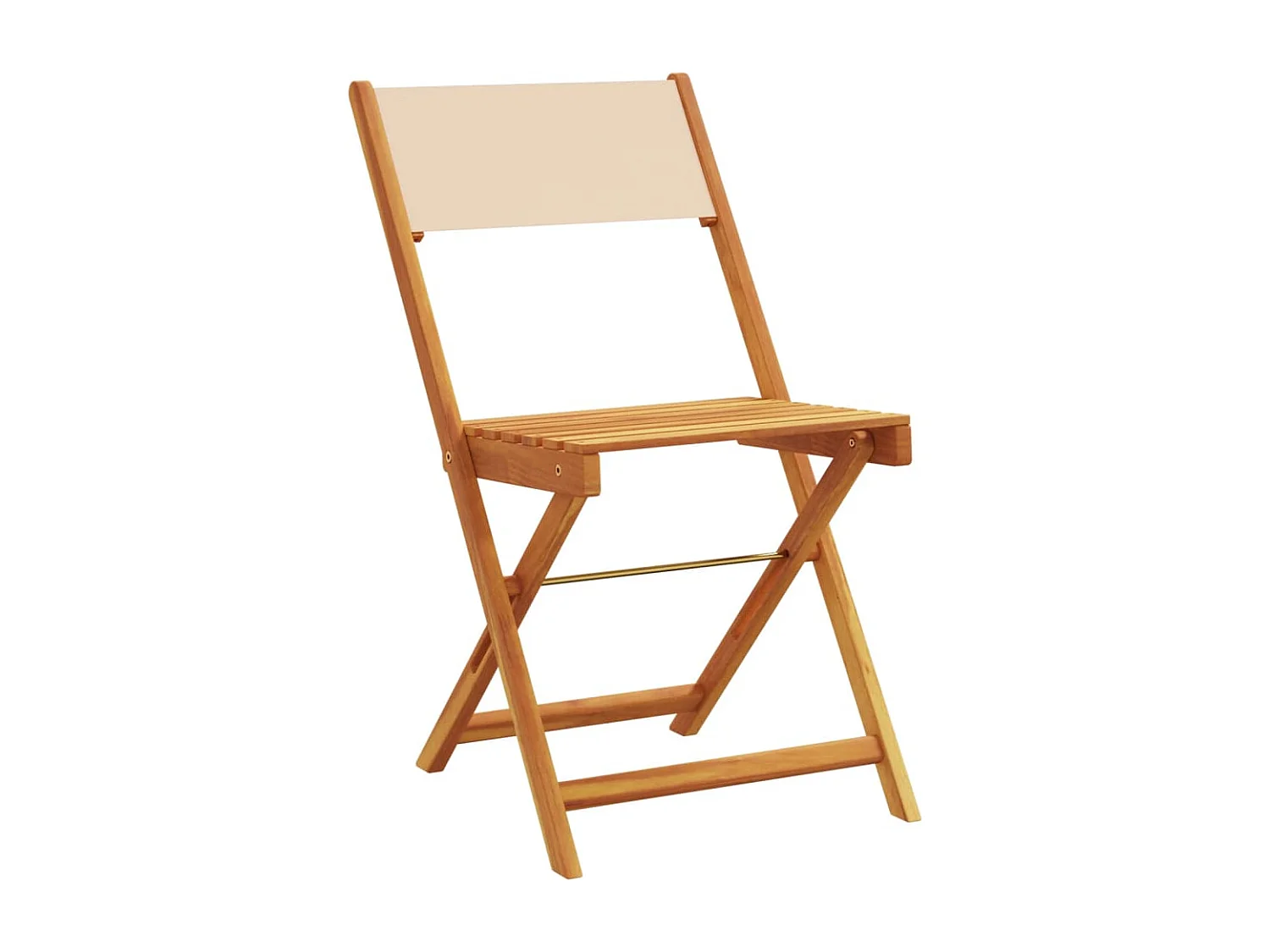 Bay Minette  Ensemble à manger de jardin 5 pcs beige tissu et bois massif