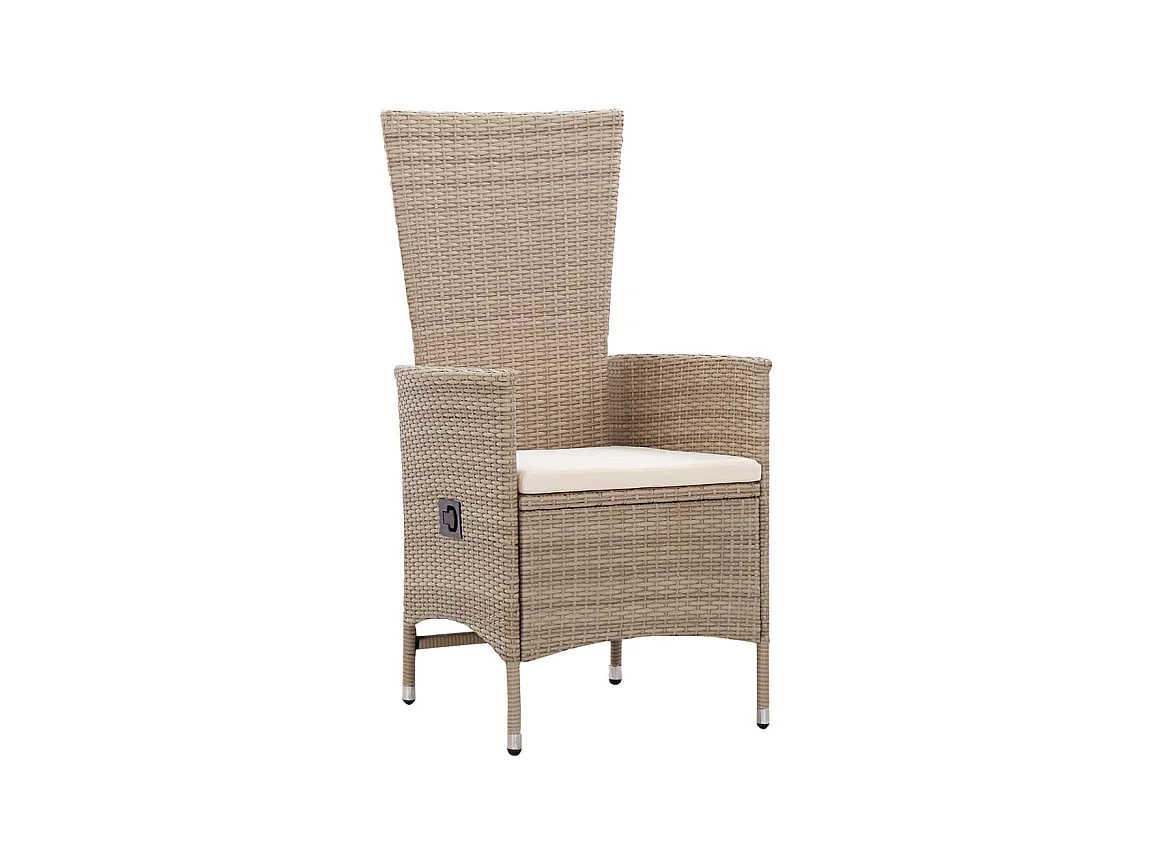 Florissant  Ensemble à manger de jardin avec coussins 9 pcs Beige