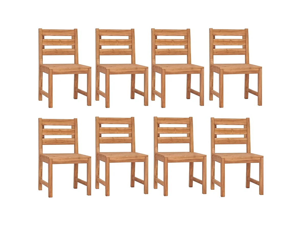 Addison Lee  Ensemble à manger de jardin 9 pcs Bois de teck solide