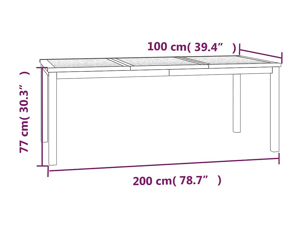 Addison Lee  Ensemble à manger de jardin 9 pcs Bois de teck solide