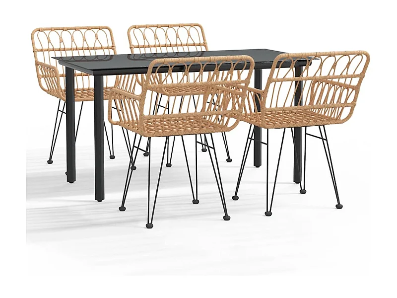 Francisca  5-delige Tuinset poly rattan