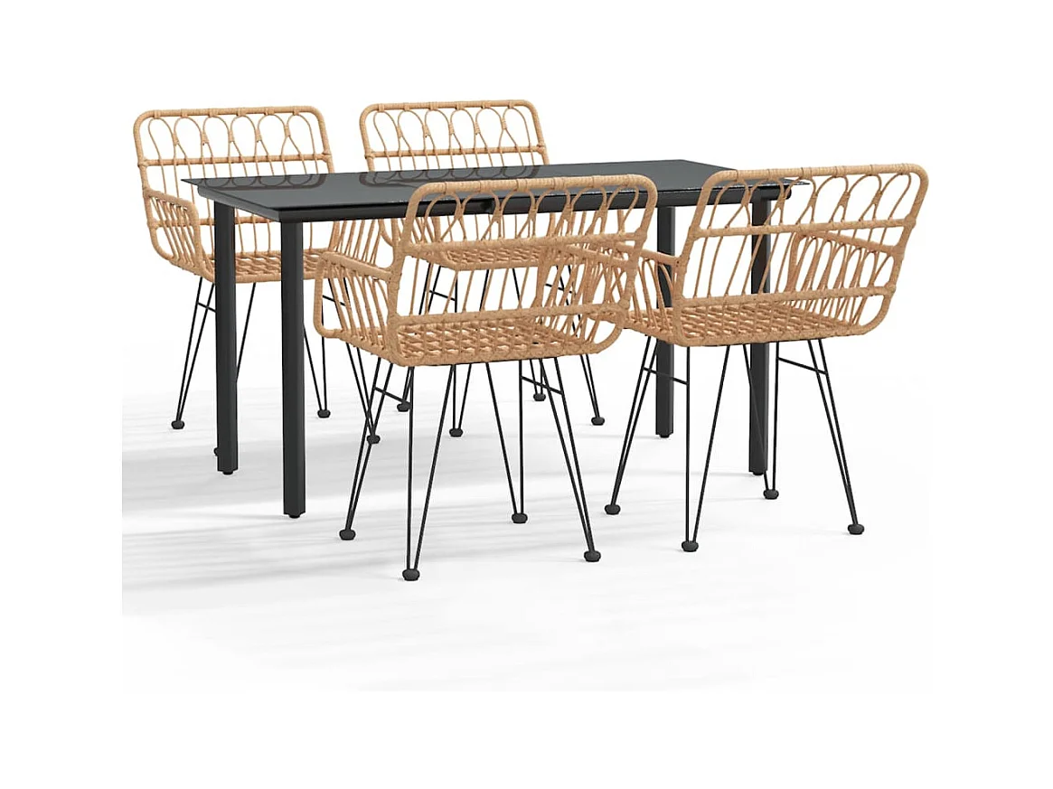 Francisca  5-delige Tuinset poly rattan