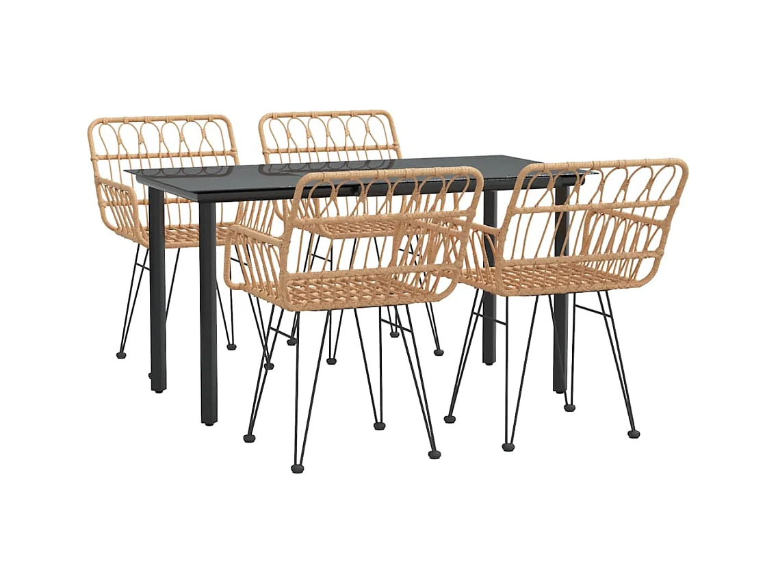 Francisca  5-delige Tuinset poly rattan