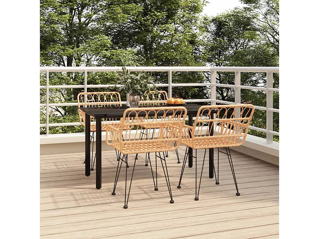 Francisca  5-delige Tuinset poly rattan