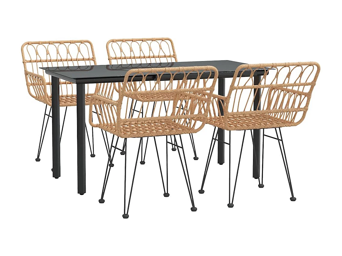 Francisca  5-delige Tuinset poly rattan