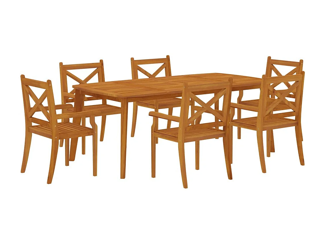 Alvea  7-delige Tuinset massief acaciahout
