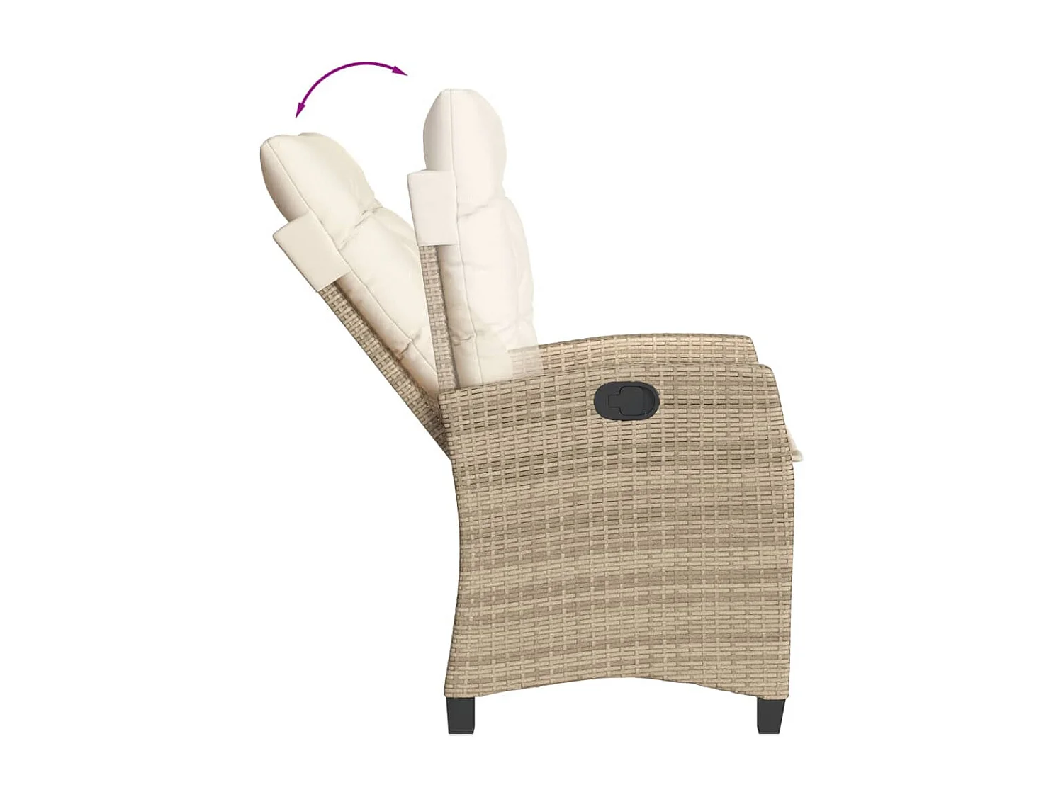 Frances  7-delige Tuinset met kussens poly rattan beige