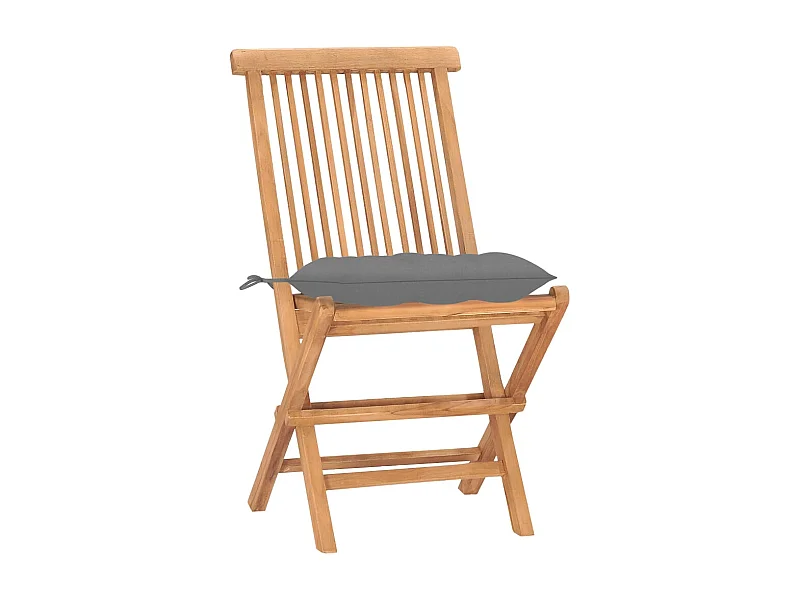 Xylmir  Set comedor de jardín plegable 3 piezas madera de teca cojines