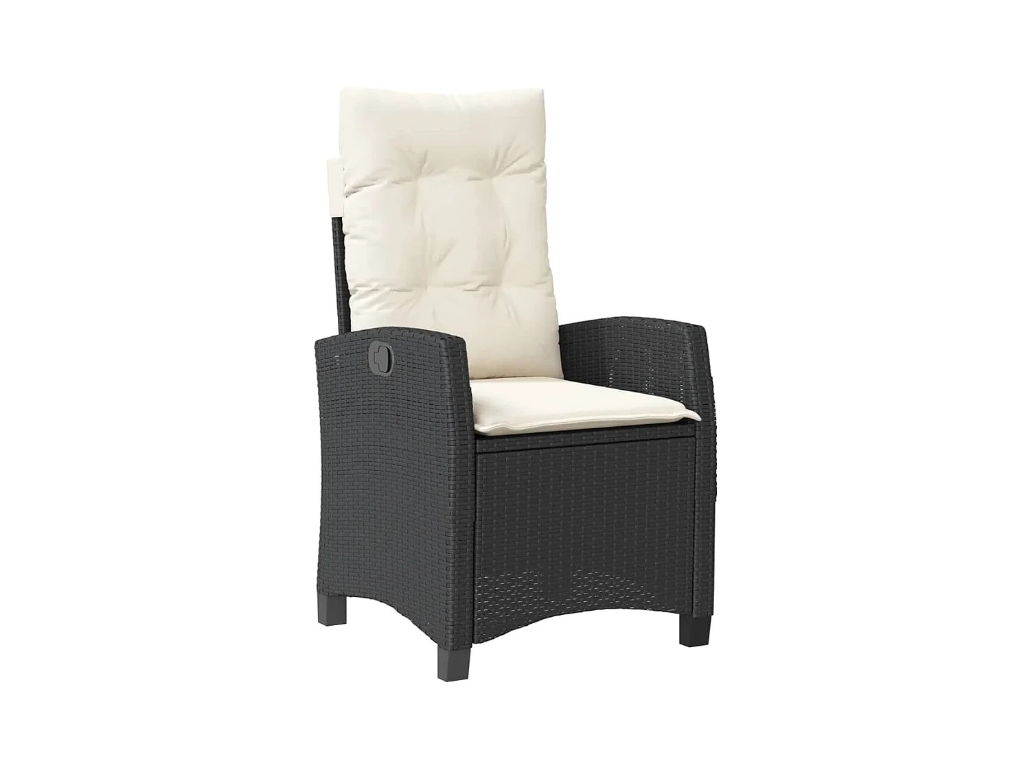 Rinaldo  Ensemble à manger de jardin avec coussins 3 pcs Noir