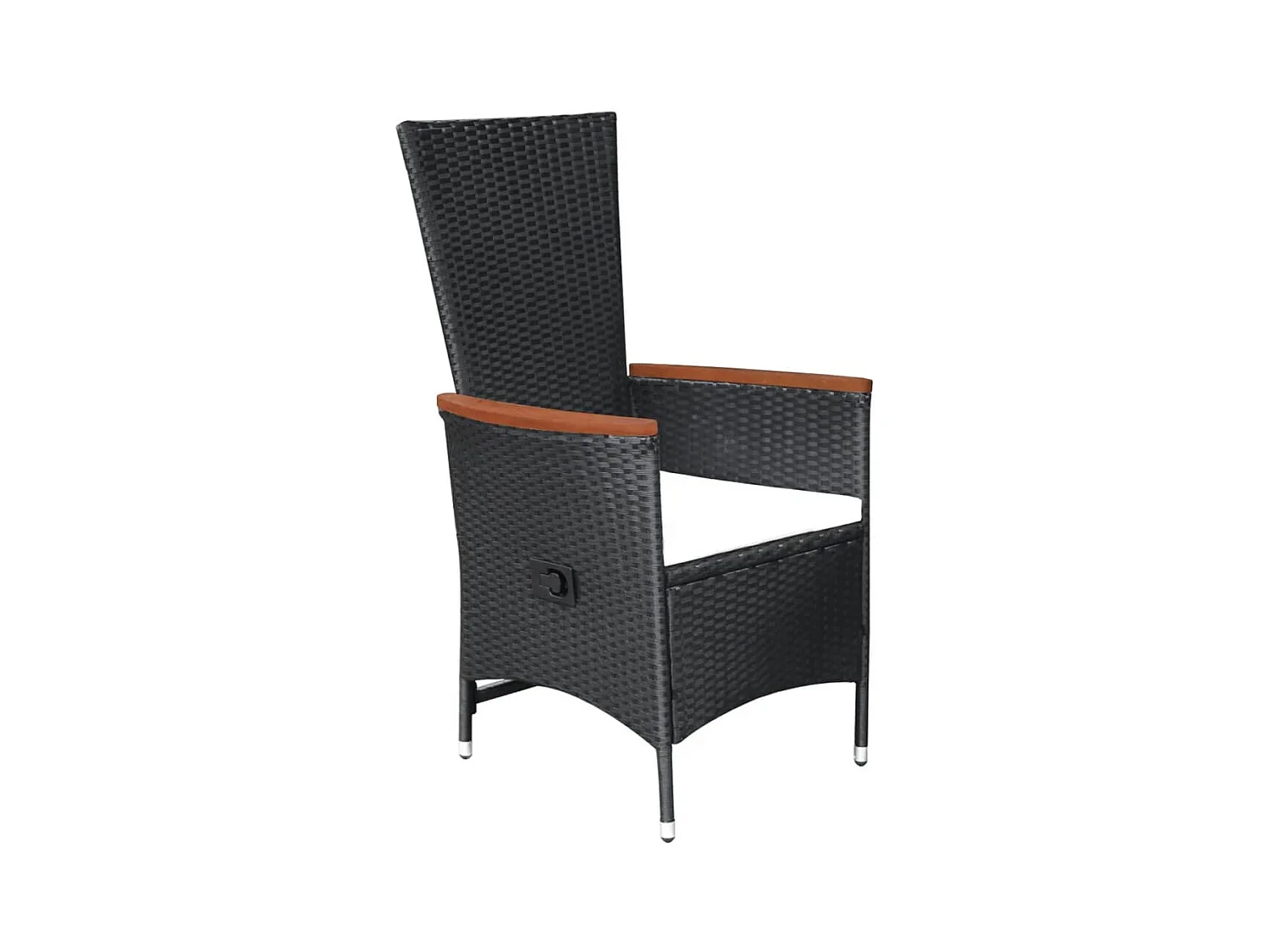 Jean-Paul-Fernand  Ensemble à manger d'extérieur 9pcs coussins résine tressée noir