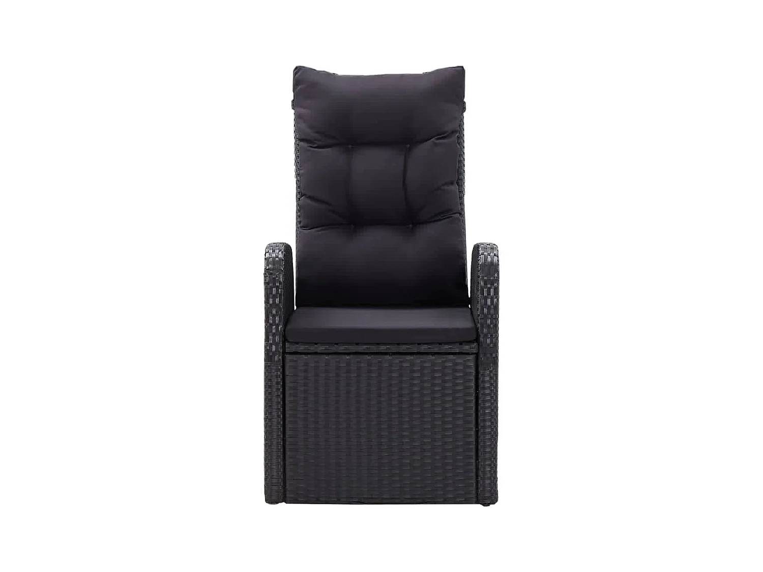 Stubbekøbing  Ensemble à manger de jardin avec coussins 9 pcs noir