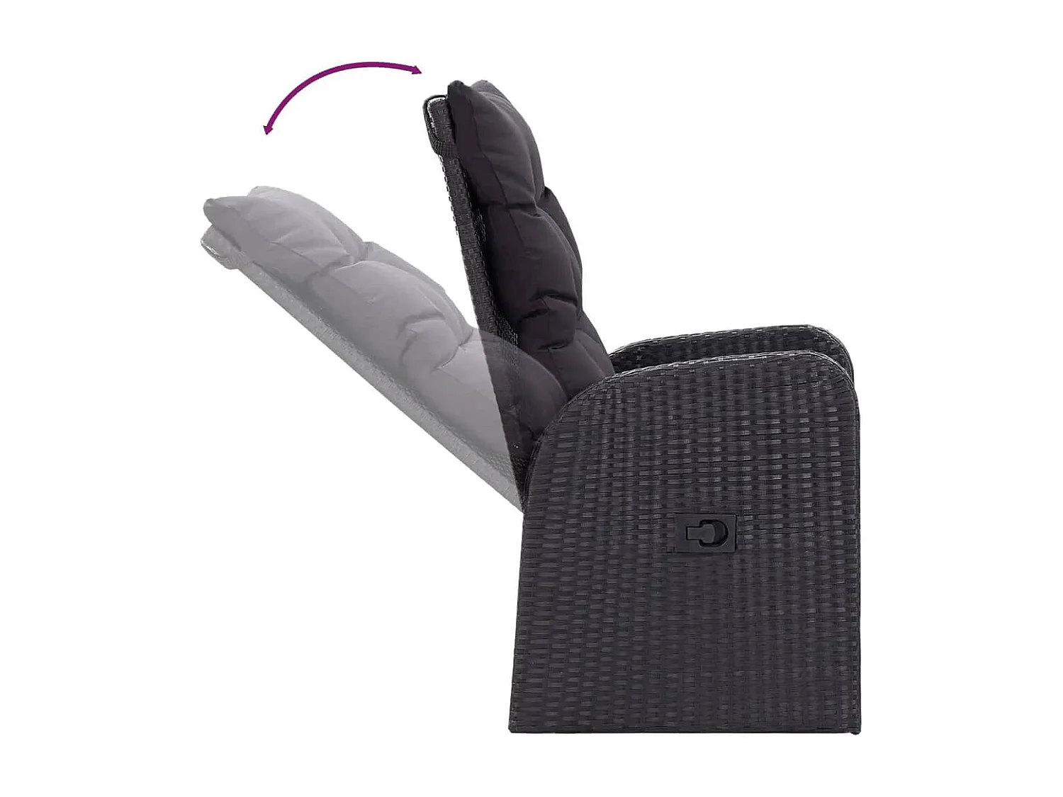 Stubbekøbing  Ensemble à manger de jardin avec coussins 9 pcs noir