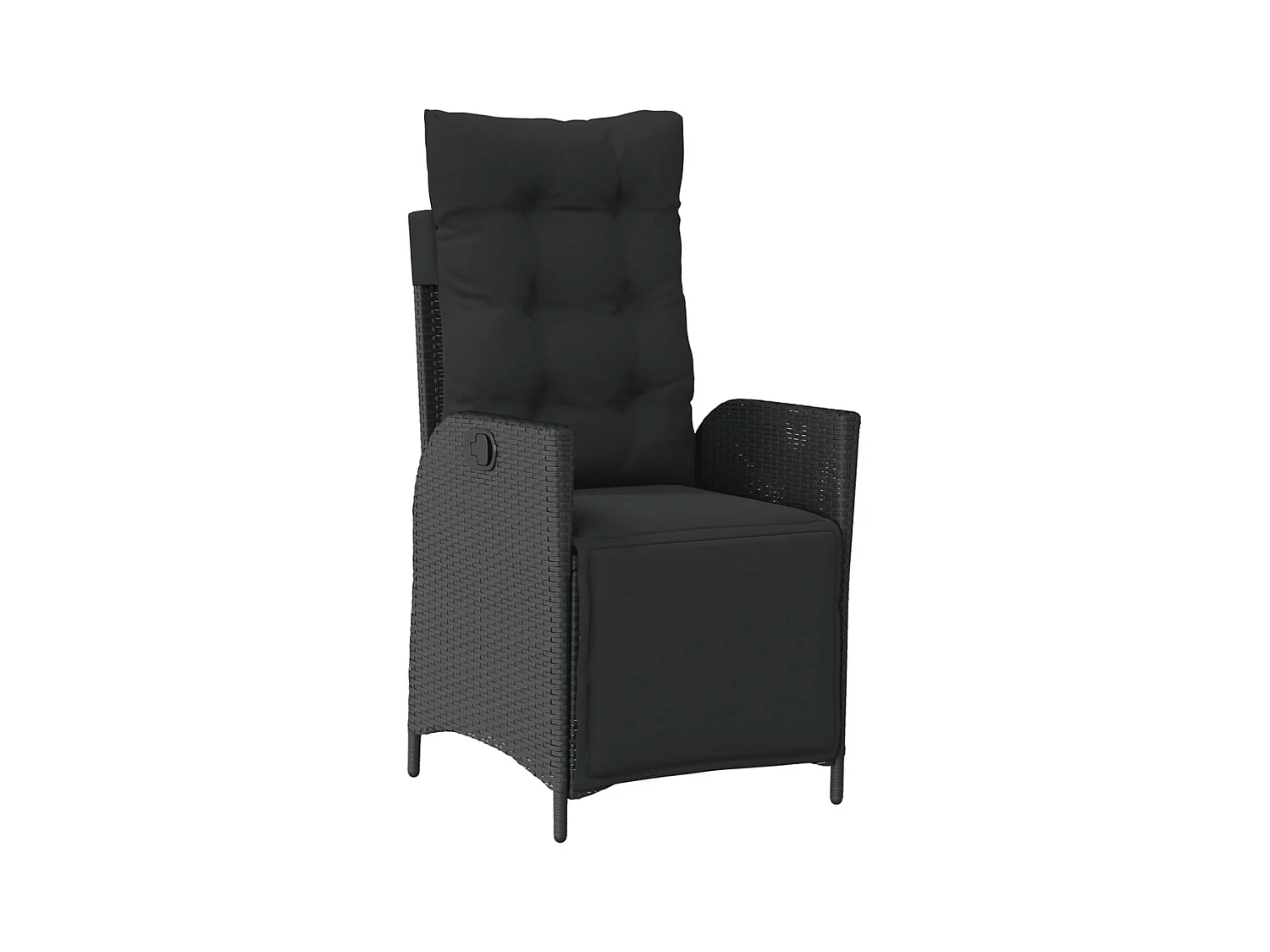 Chris David  Ensemble à manger de jardin coussins 7pcs Noir Résine tressée