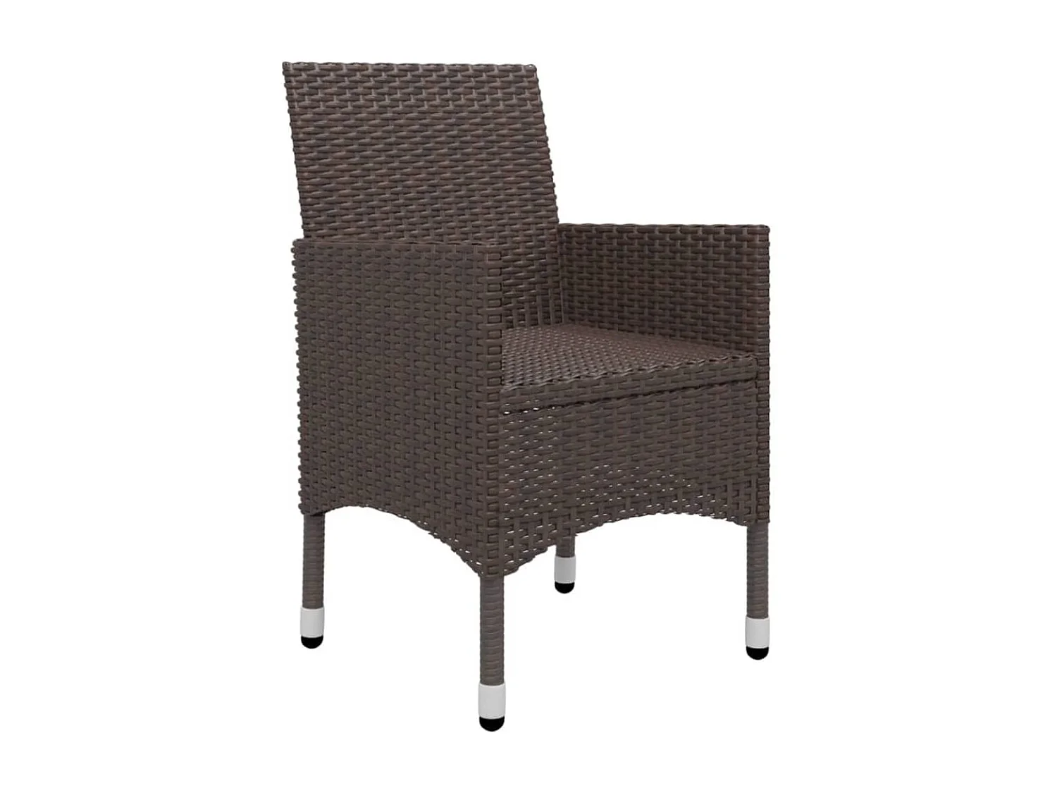 Saluzzo  Ensemble à manger de jardin 5 pcs Marron