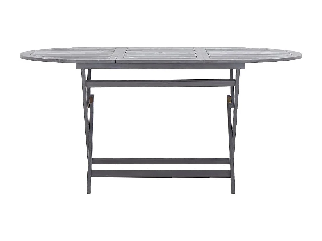 Hyral  Ensemble à manger de jardin 9 pcs Bois d'acacia massif Gris