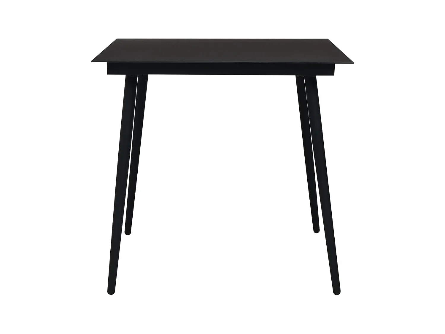 Ralvir  Ensemble à manger d'extérieur 5 pcs Rotin PVC Noir