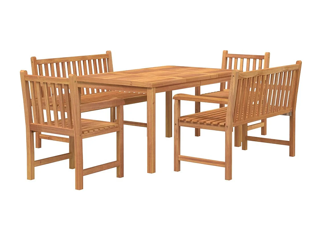 Birgit  5-delige Tuinset massief teakhout