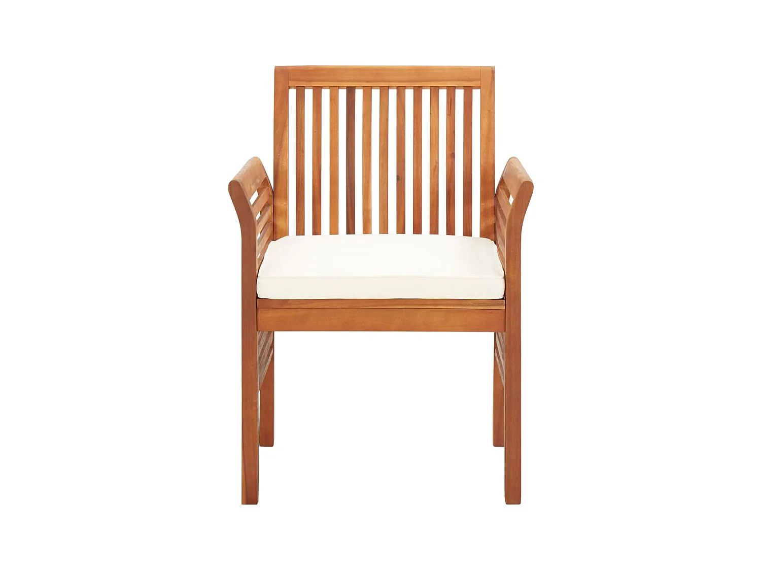 Bourges  Ensemble à manger d'extérieur 5 pcs et coussins Acacia solide