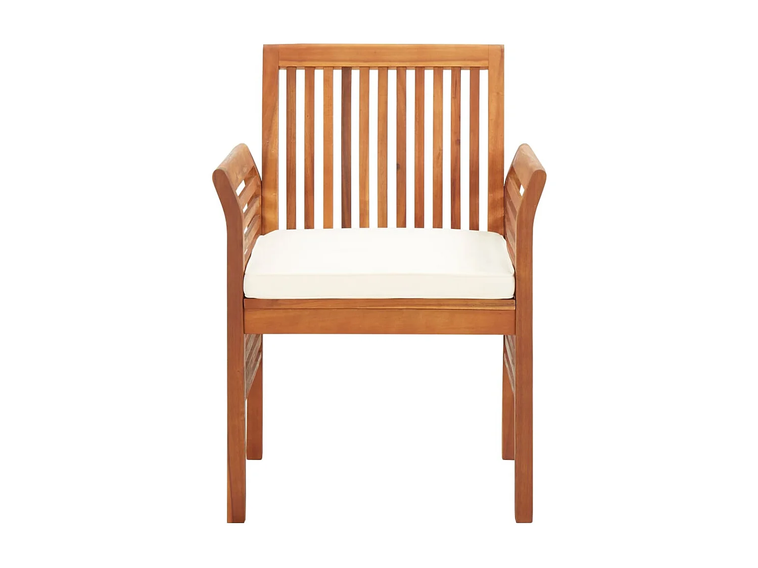 Bourges  Ensemble à manger d'extérieur 5 pcs et coussins Acacia solide