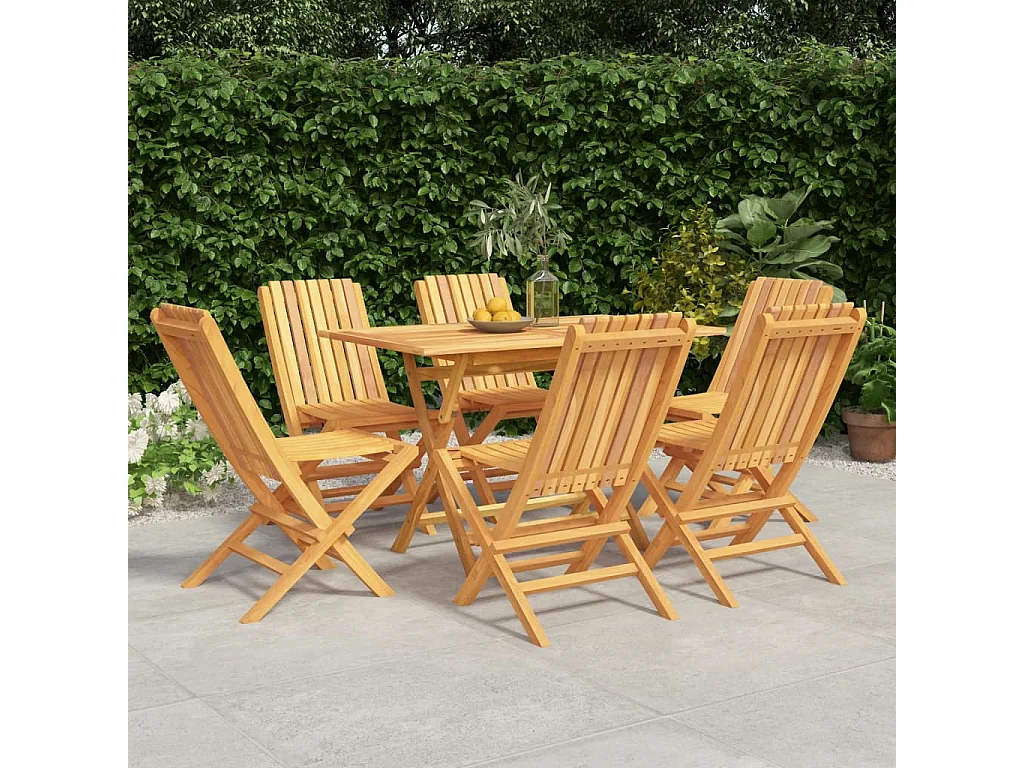 Arvo  Ensemble à manger de jardin 7 pcs Bois de teck solide