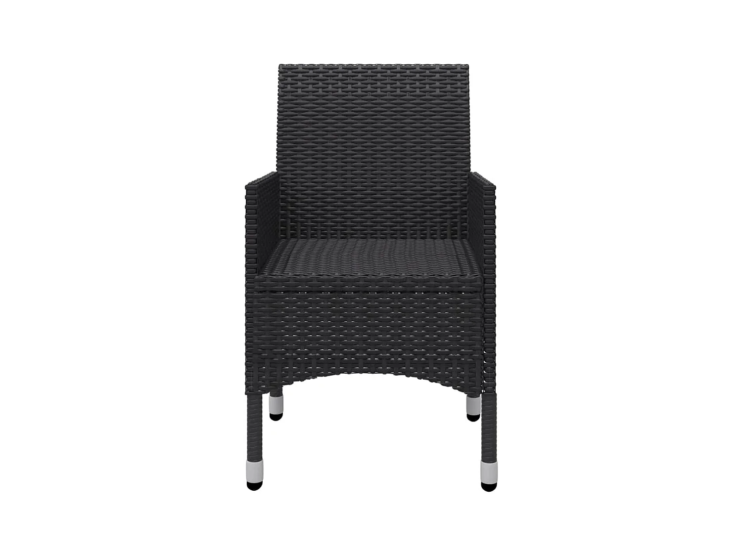 Claire-Célina  Ensemble à manger de jardin 3 pcs Noir