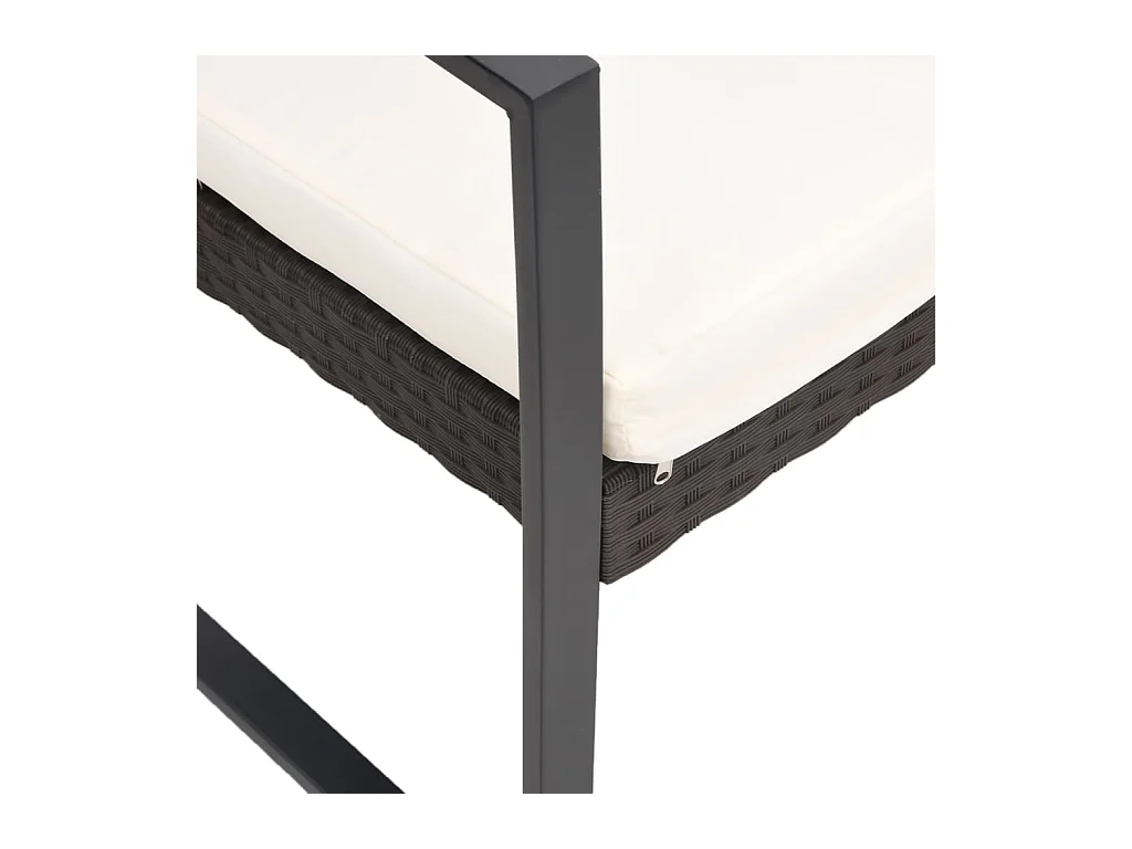 Artor  5-delige Tuinset met kussens polypropeen rattan bruin