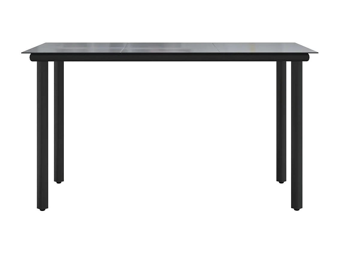 Claudine  Ensemble à manger de jardin 9 pcs noir rotin PVC