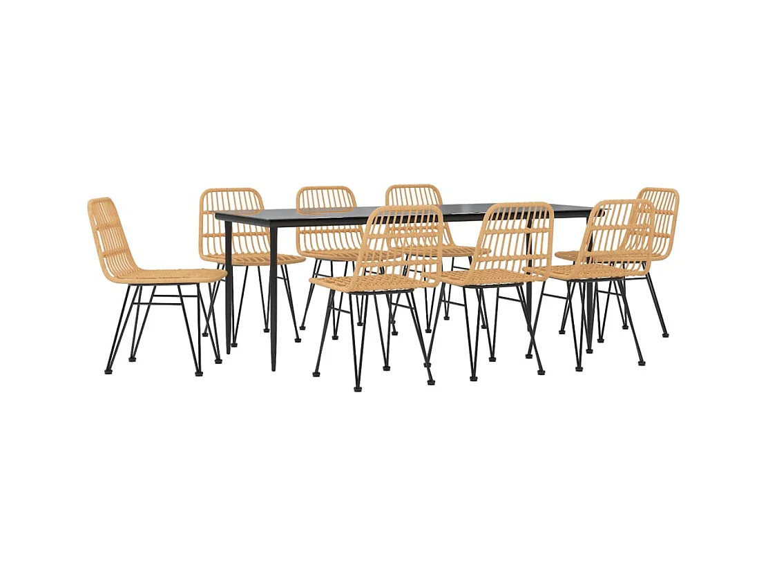 Eden Prairie  9-delige Tuinset poly rattan