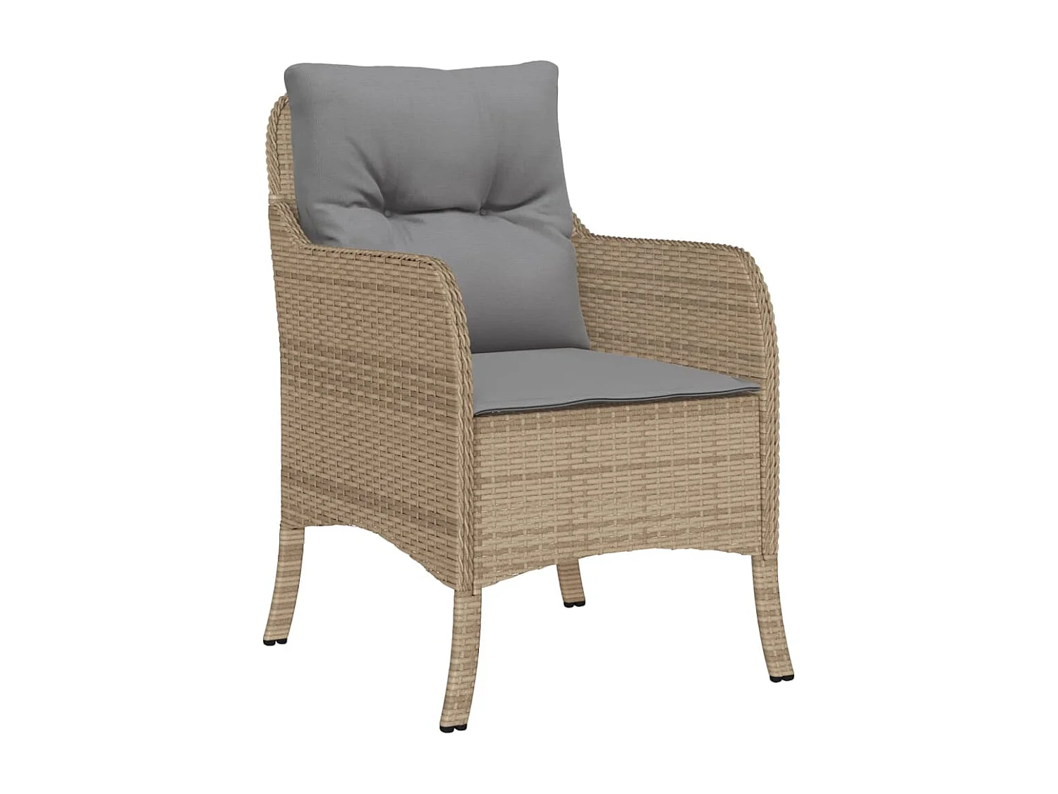 Karlyn  Set comedor de jardín 9 pzas con cojines ratán sintético beige