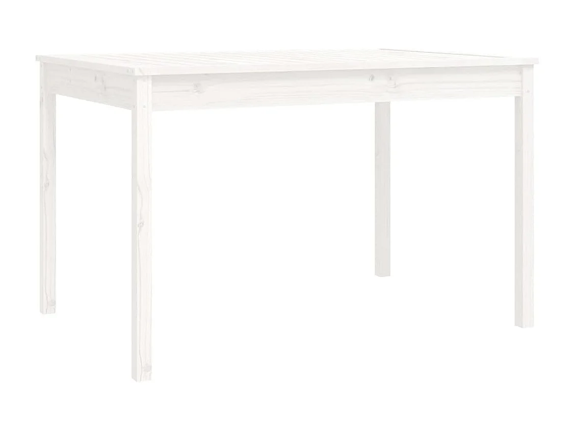 Kaan  Ensemble à manger de jardin 4 pcs blanc bois massif de pin