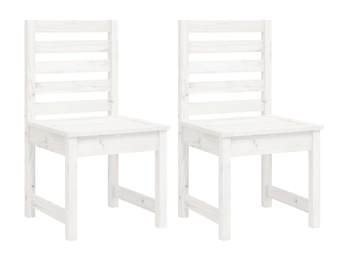 Kaan  4-delige Tuinset massief grenenhout wit