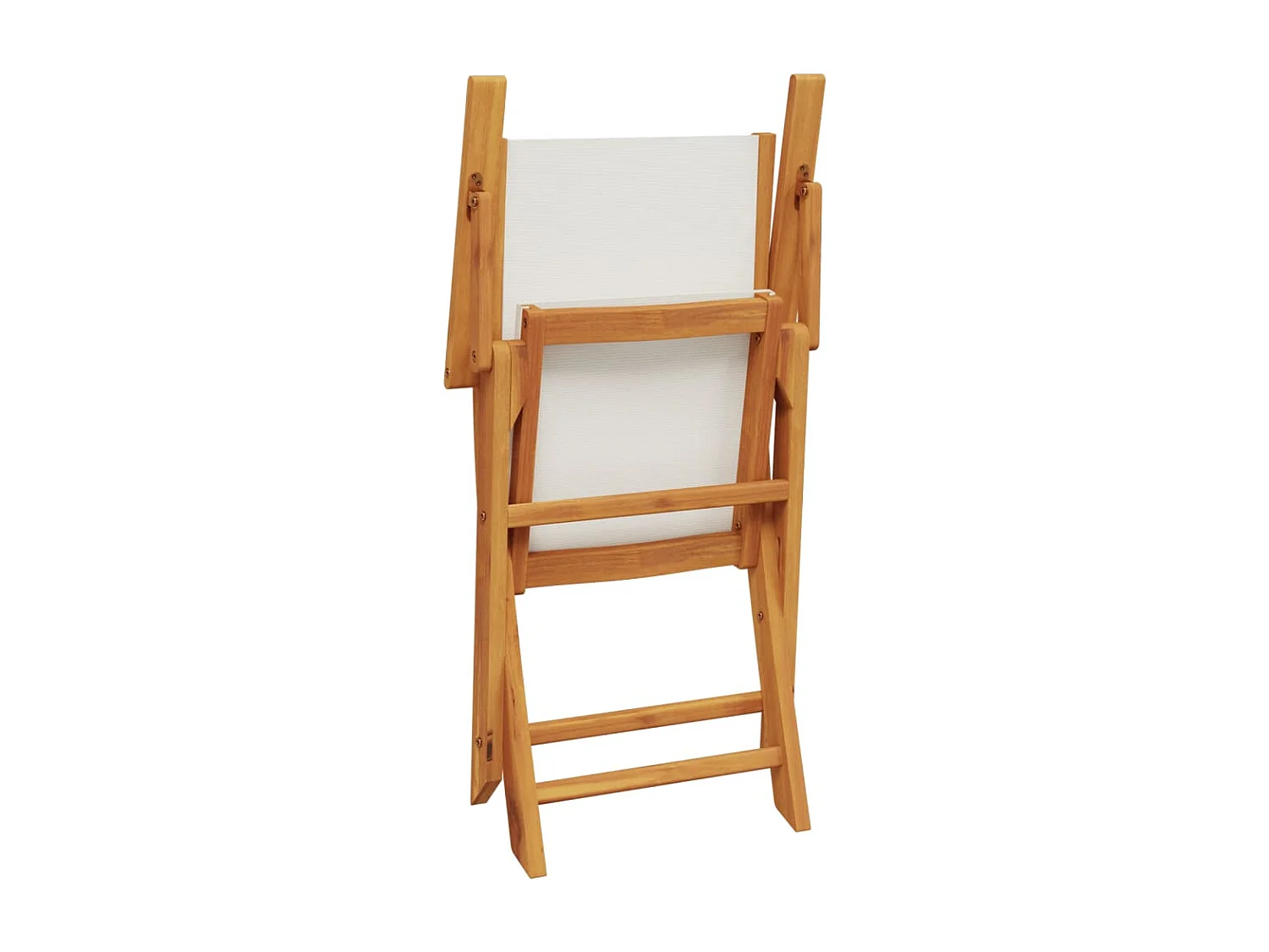 China Grove  Ensemble à manger de jardin 5 pcs blanc crème tissu bois massif