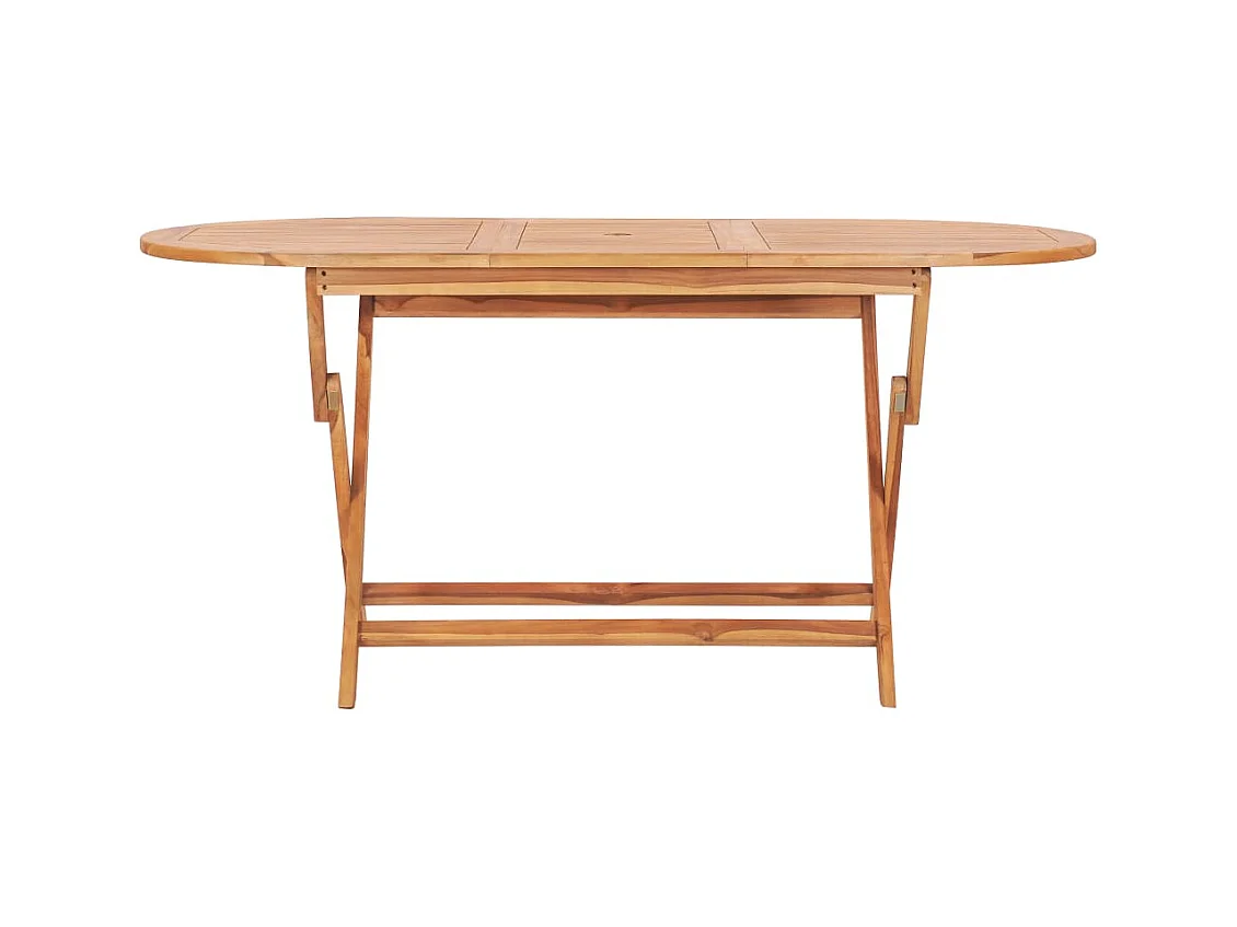 Glabbeek  Ensemble à manger d'extérieur pliable 9 pcs Bois solide de teck