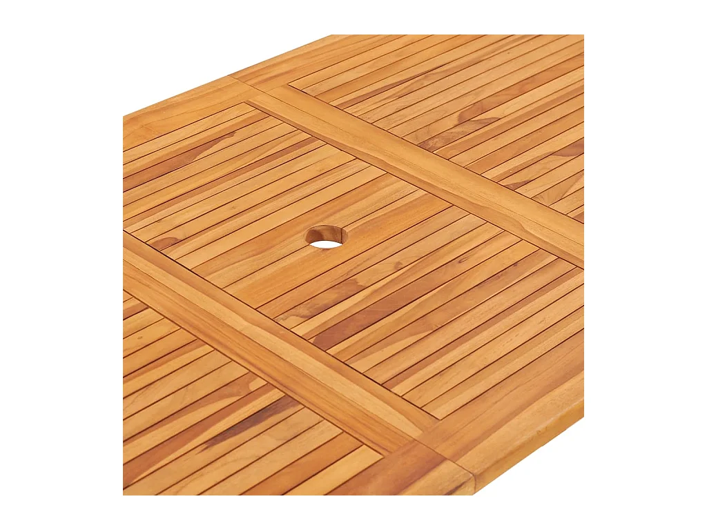 Glabbeek  Ensemble à manger d'extérieur pliable 9 pcs Bois solide de teck