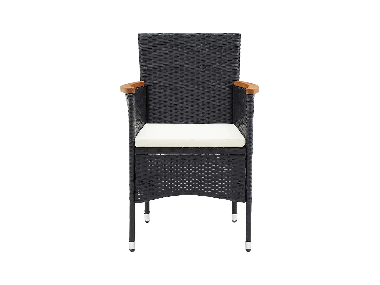 Kelly  7-delige Tuinset met kussens poly rattan zwart