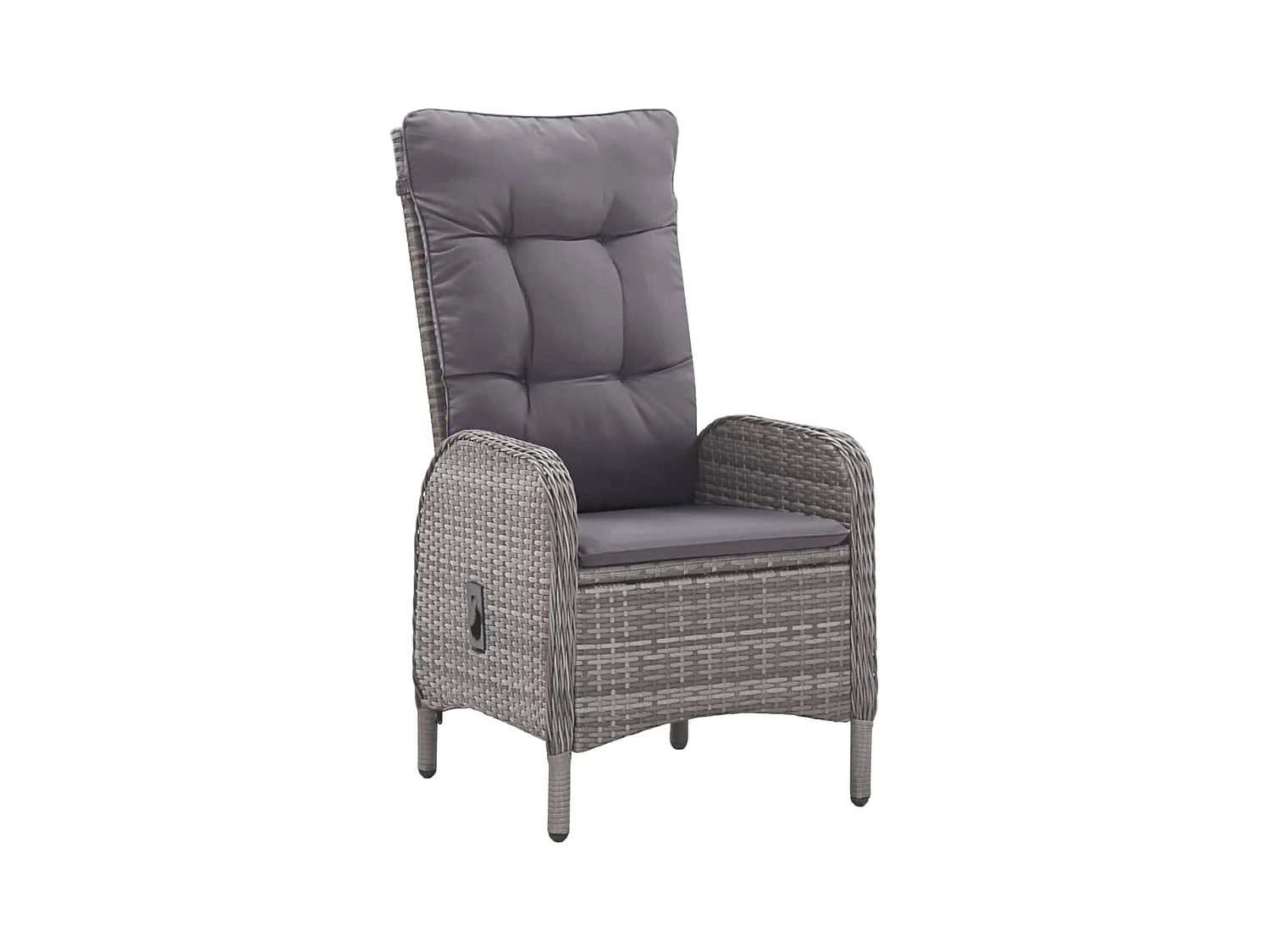 Tatum  Ensemble à manger de jardin 5 pcs Résine tressée et acacia Gris