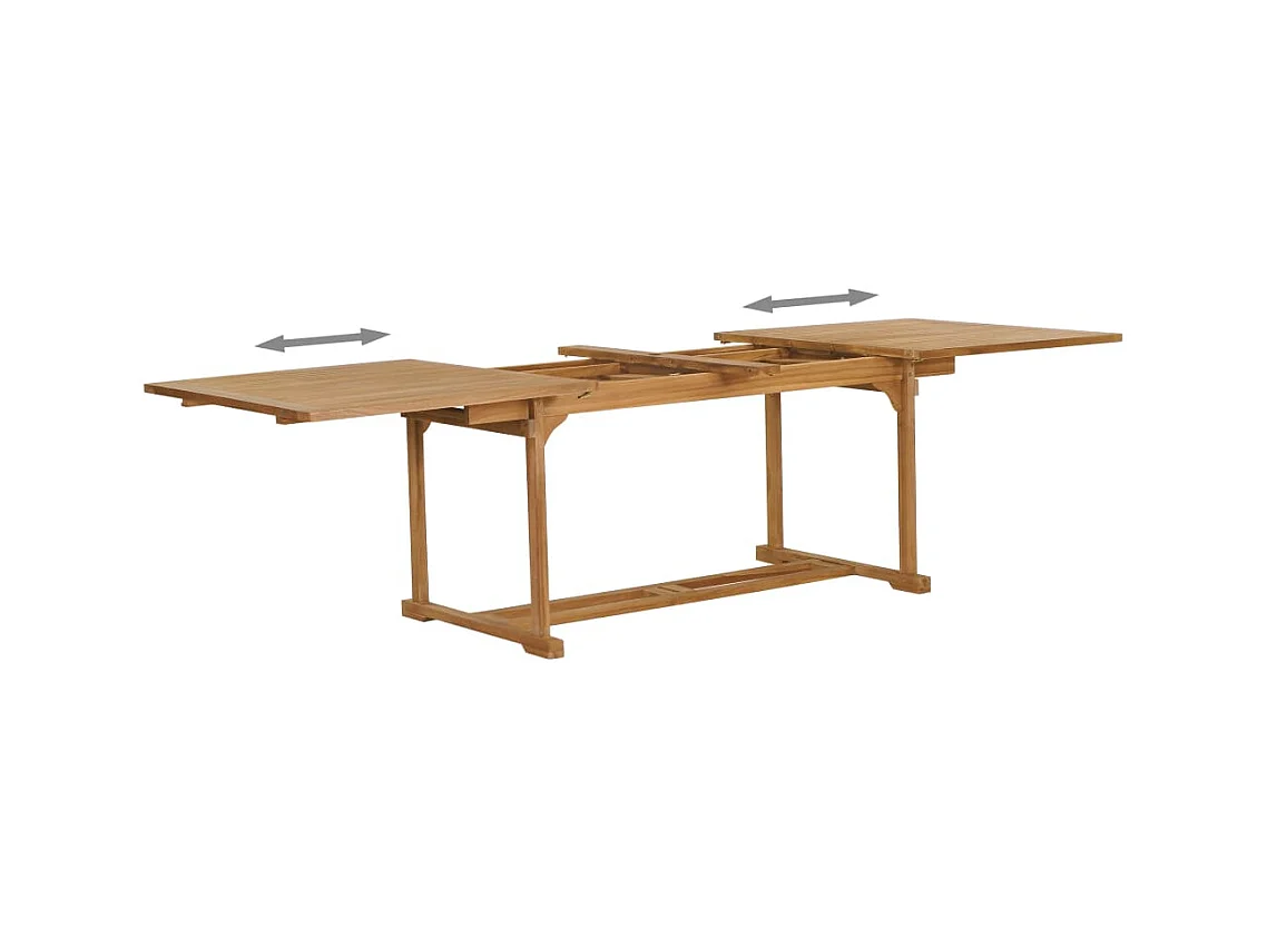 Vyrean  Ensemble à manger de jardin 9 pcs Bois de teck massif