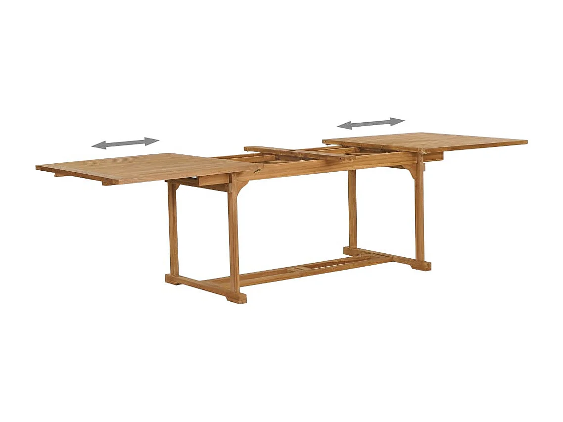 Vyrean  Ensemble à manger de jardin 9 pcs Bois de teck massif