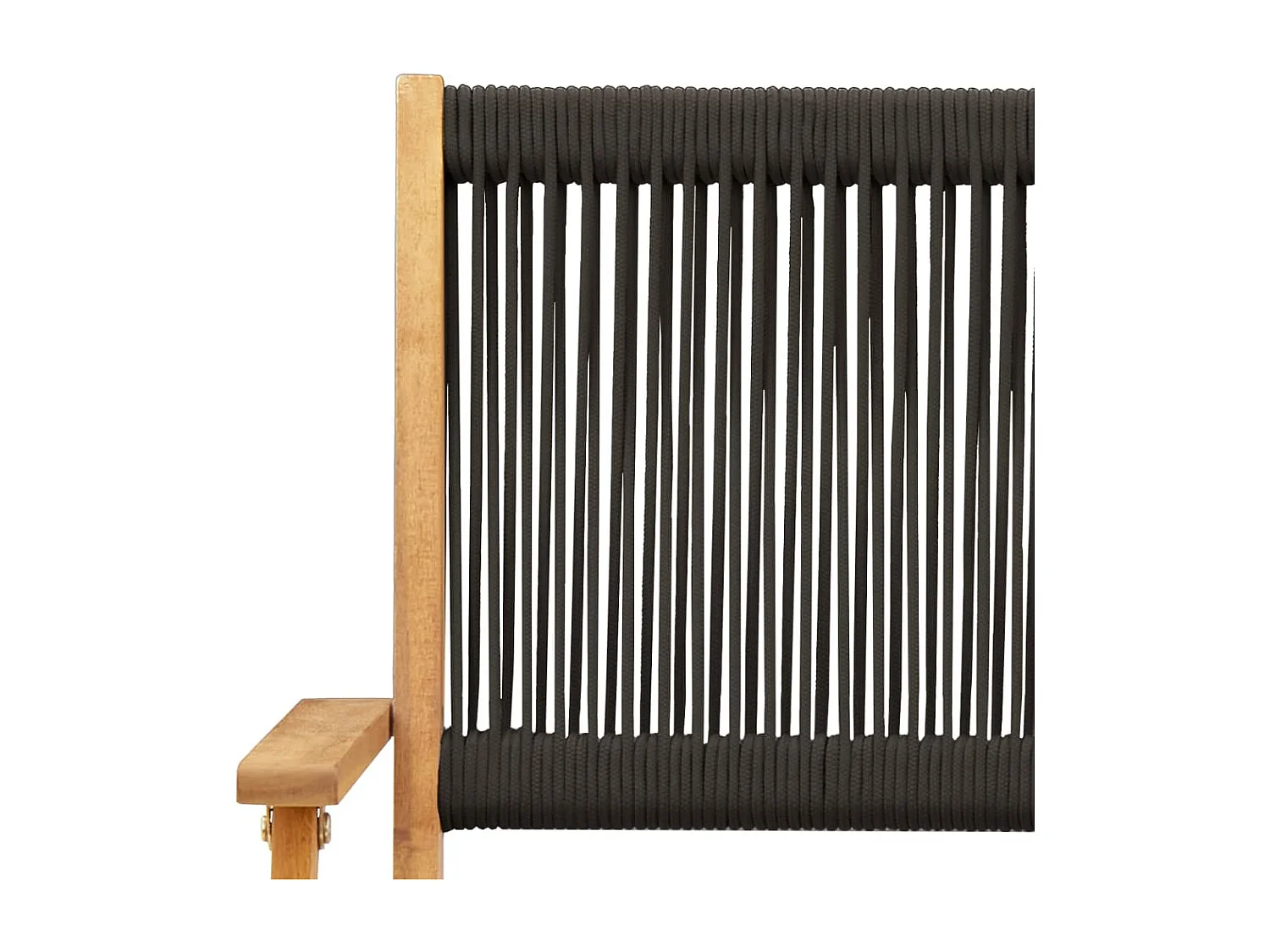 Juno  Ensemble à manger de jardin 5pcs noir polypropylène bois massif