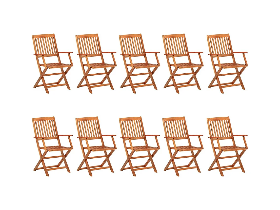 Gideon  Ensemble à manger de jardin 11 pcs 280x90x75 cm bois d'acacia