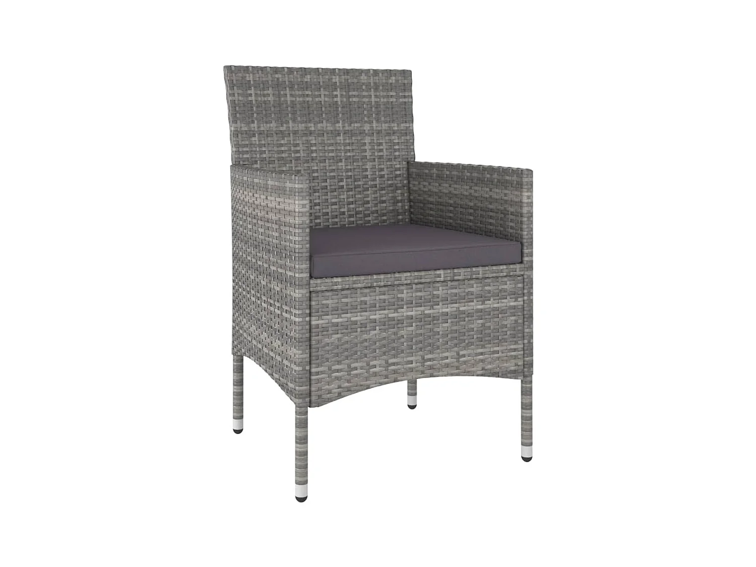 Germain  Ensemble à manger de jardin 3 pcs Résine tressée Gris