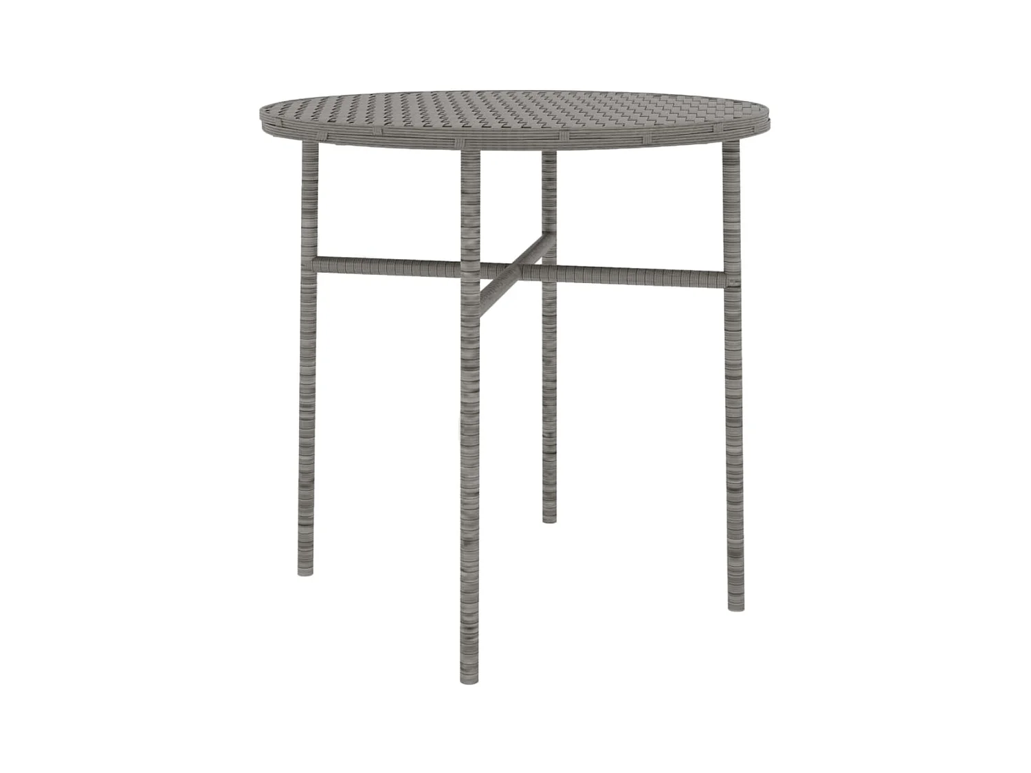 Germain  Ensemble à manger de jardin 3 pcs Résine tressée Gris