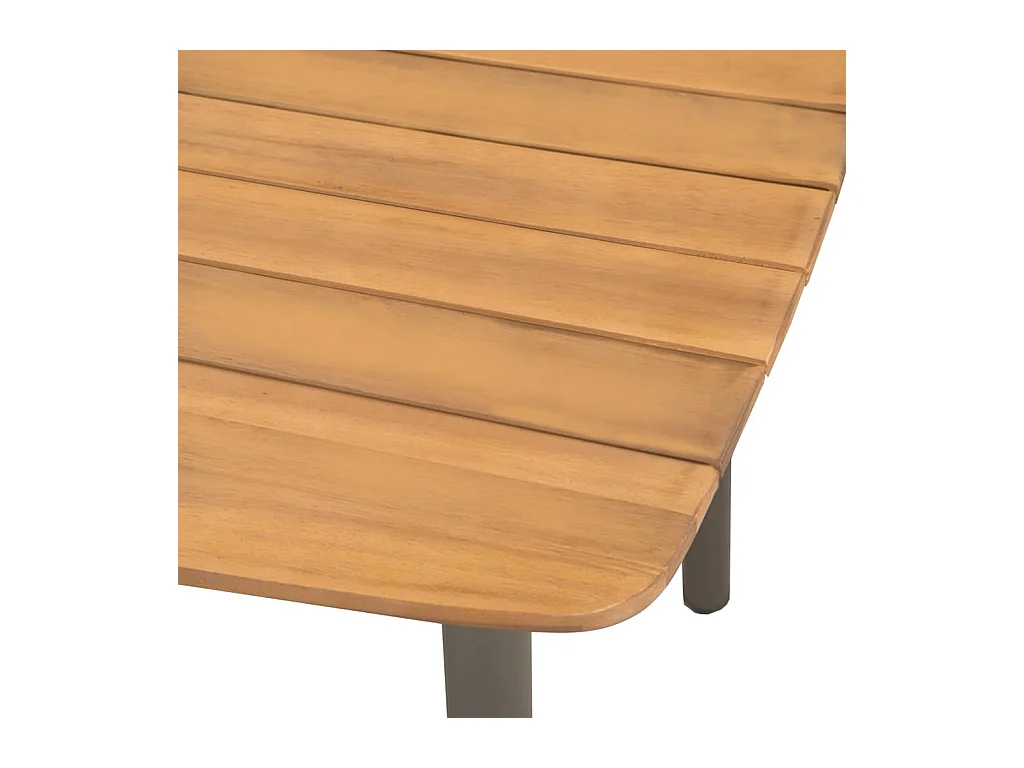 Véronique-Anne  Ensemble à manger d'extérieur 7pcs Bois acacia massif et acier