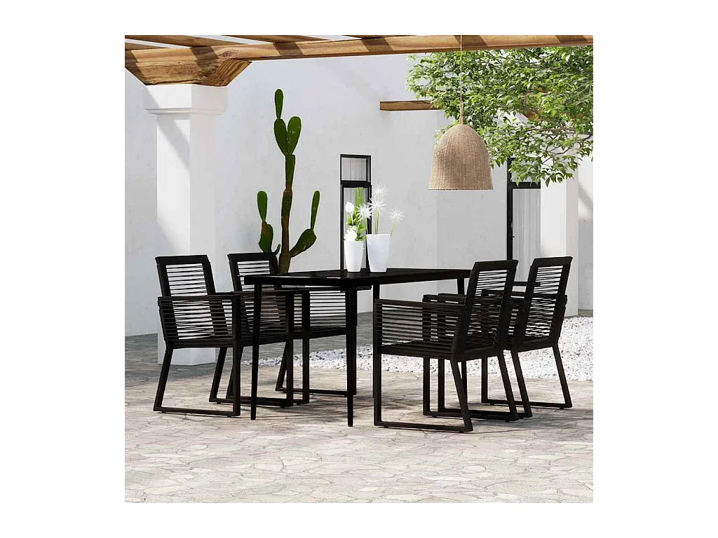 Wenlin  5-delige Tuinset zwart