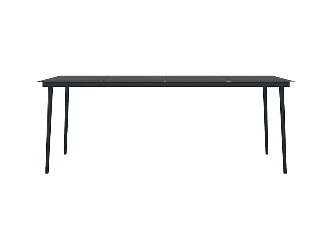 Azzedine  Ensemble à manger de jardin 9 pcs Noir