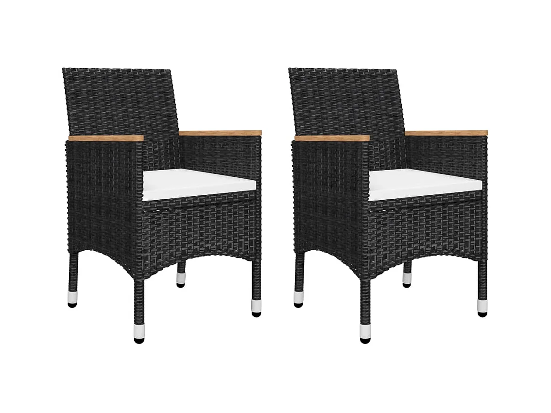 Danesrath  Juego de comedor de jardín de 5 piezas negro