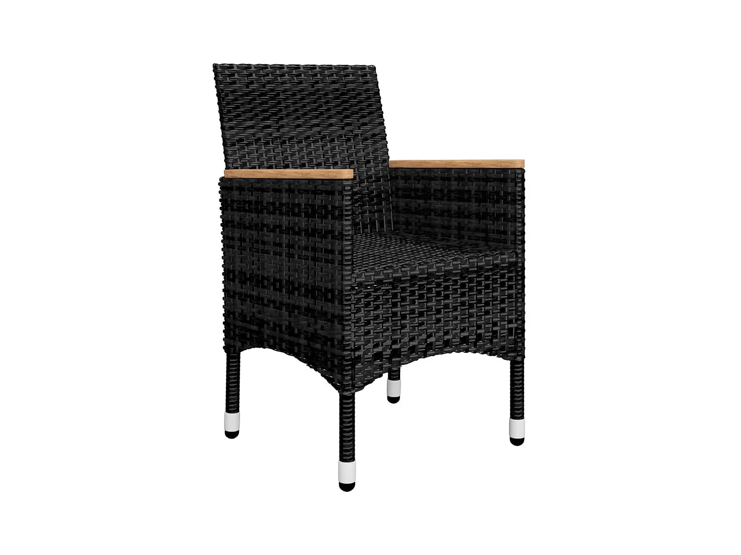 Danesrath  Juego de comedor de jardín de 5 piezas negro