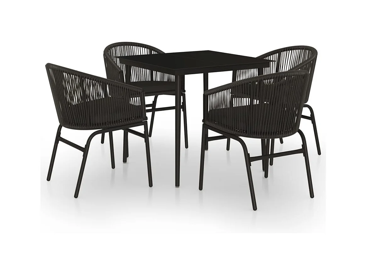 Belric  5-delige Tuinset zwart