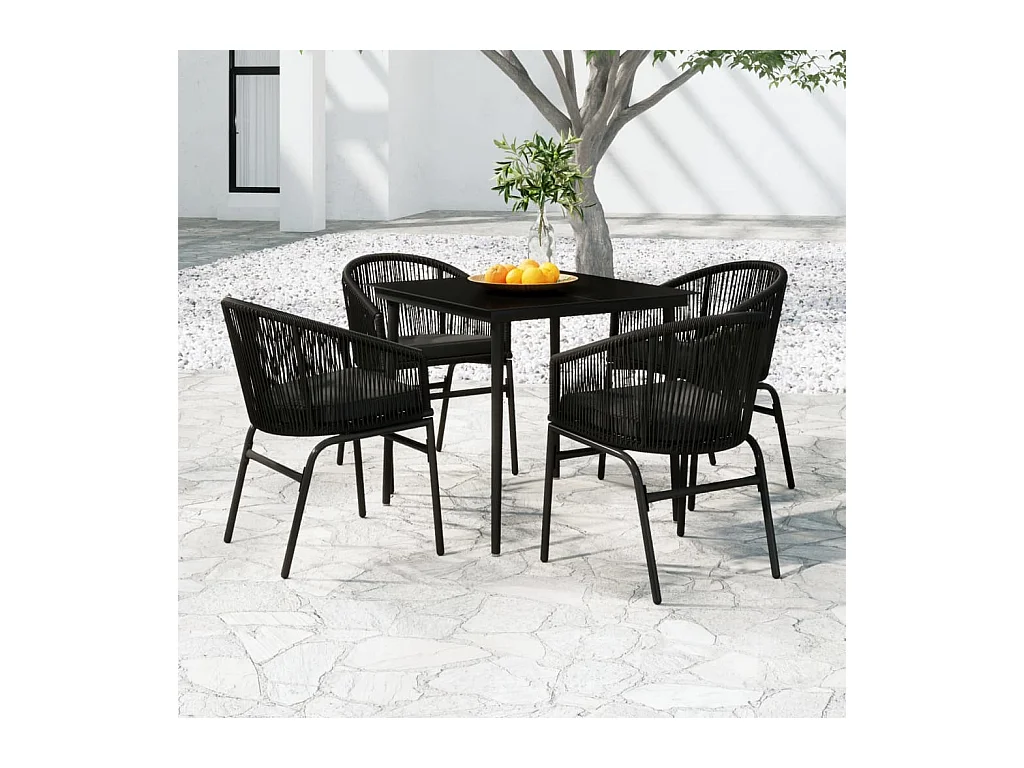 Belric  5-delige Tuinset zwart