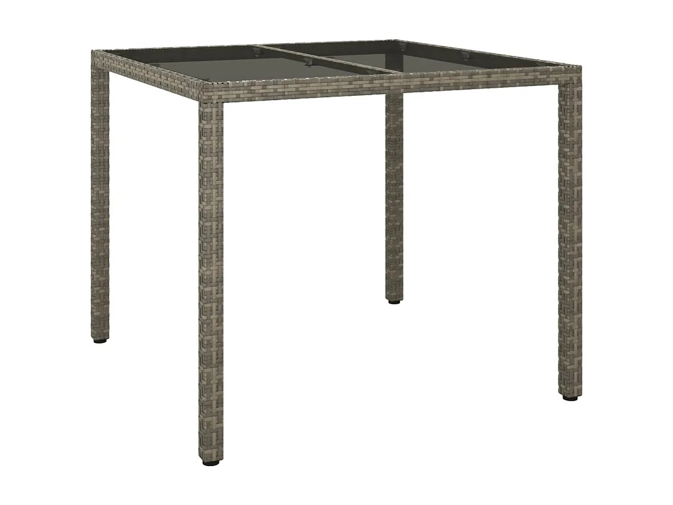 Fortunato Angelo  Ensemble à manger de jardin 5 pcs coussins gris résine tressée